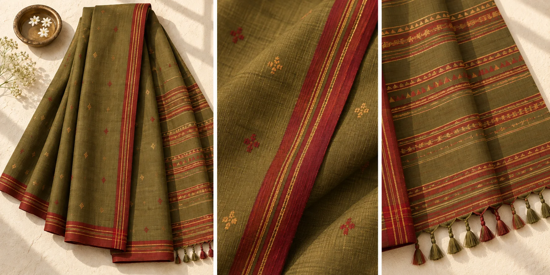 Bonolata Olive Tangail full drape